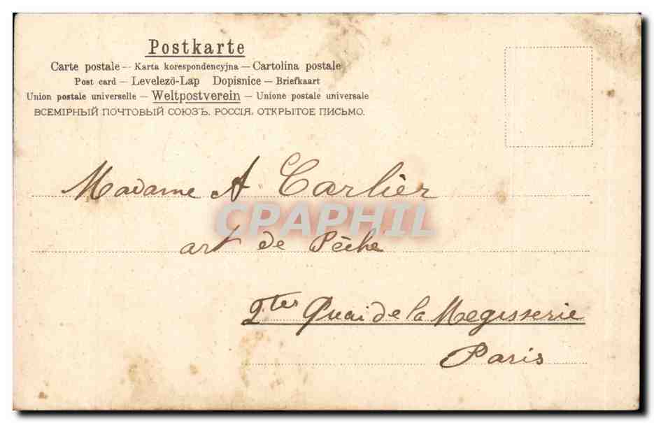 CPA Fantaisie Fleurs  — Verso