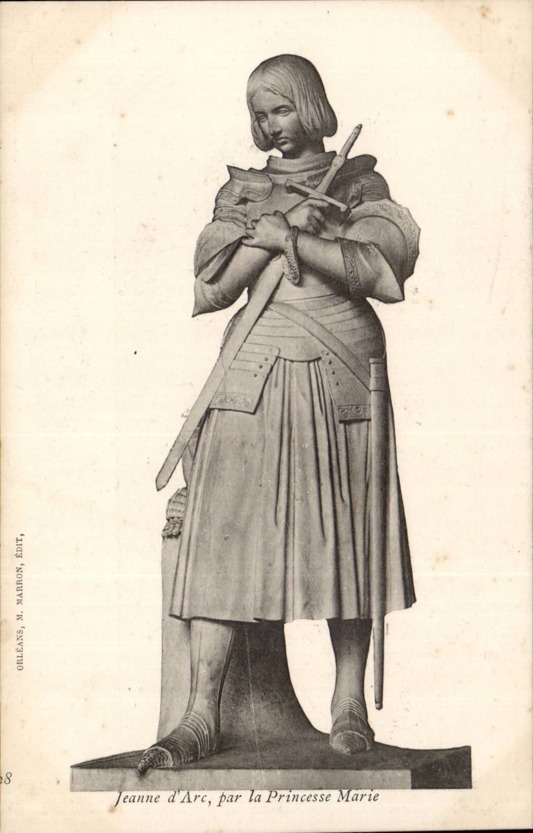 Jeanne d'Arc, par la Princesse Marie — statue — M. Marrois, Édit., Orléans