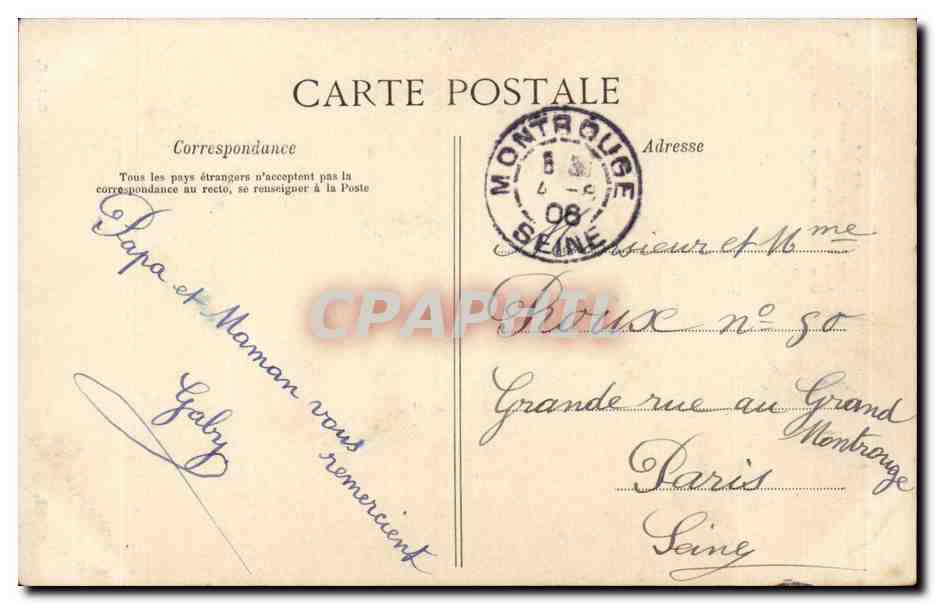 Dos jóvenes mujeres en traje de la época — poème imprimé — C.L.C. n°2589 — Reverso