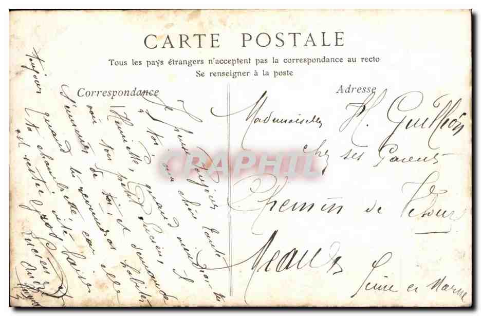 CPA Fantaisie Femme — Rückseite
