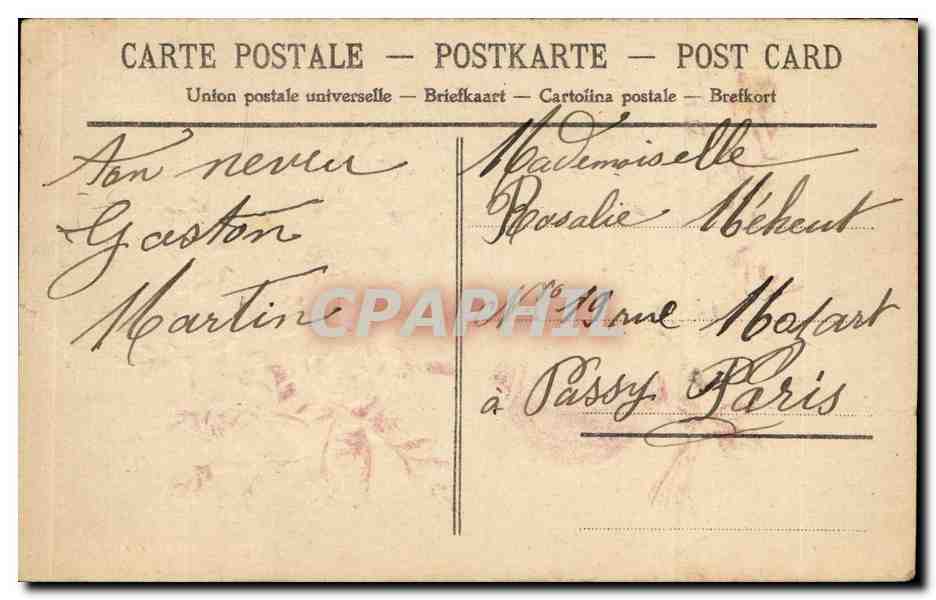 CPA Fantaisie Fleurs Heureuse Fete — Rückseite