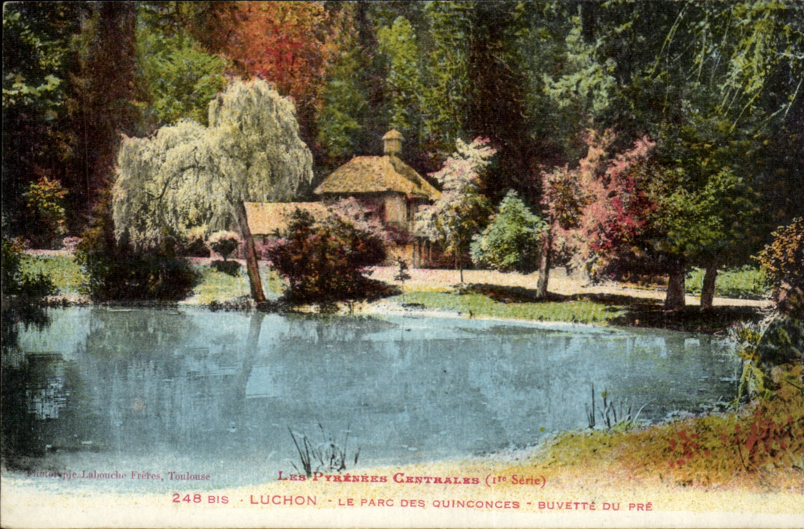 Luchon - Le Parc des Quinconces - Buvette du Pré — Phototypie Labouche Frères, Toulouse, 11e Série