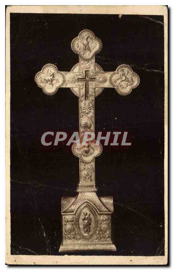 Croix ornée — relique de la Vraie Croix — éditeur Hélios Jean Bernard, série 34
