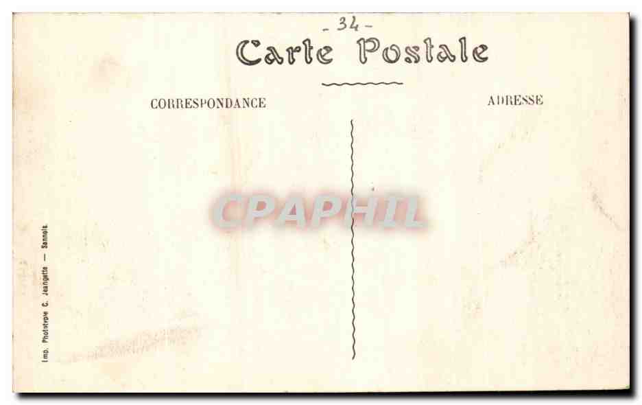 CPA Montpellier Un coin du Peyrou Statue Adam et Eve — Back