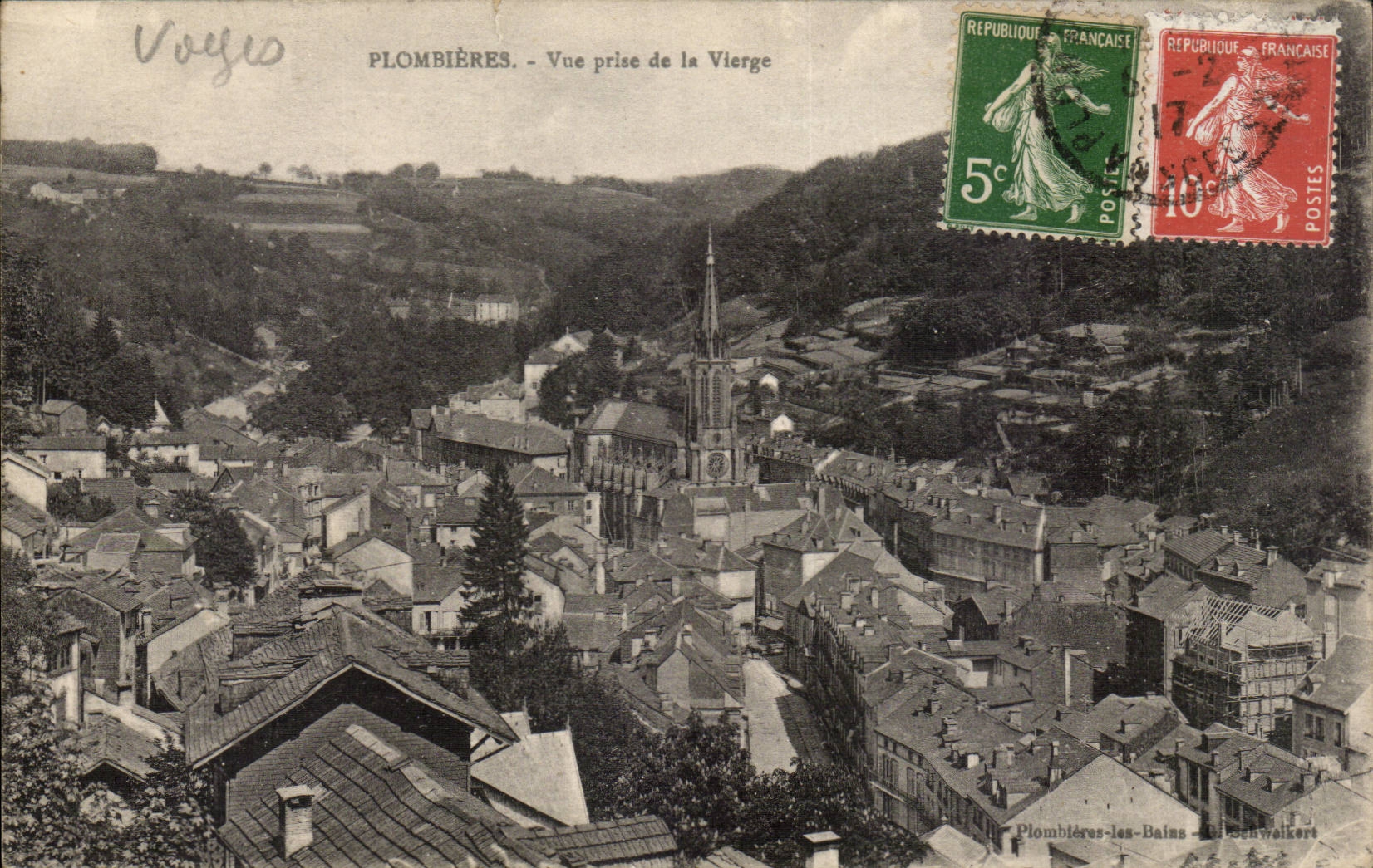 CPA Plombieres Vue prise de la vierge
