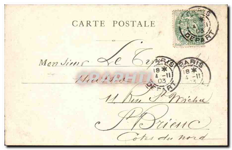 Paris CPA Le Chatelet — Verso