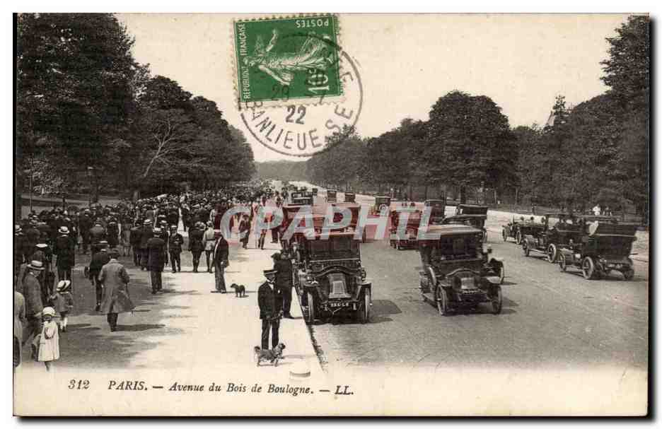 Paris CPA Avenue du Bois de Boulogne