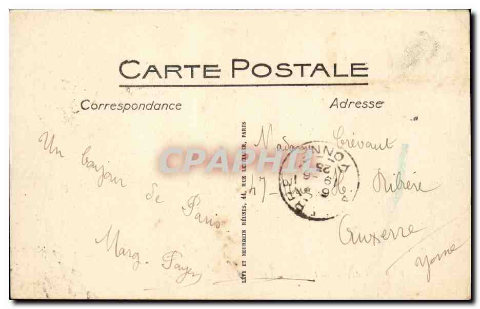 Paris CPA Avenue de l'Opera  — Rückseite
