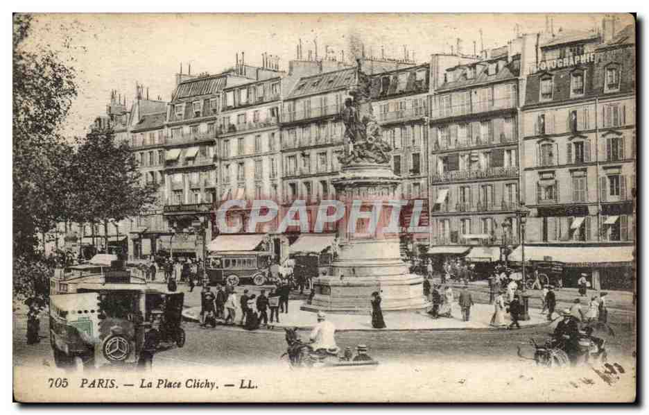 Paris CPA Le place Clichy