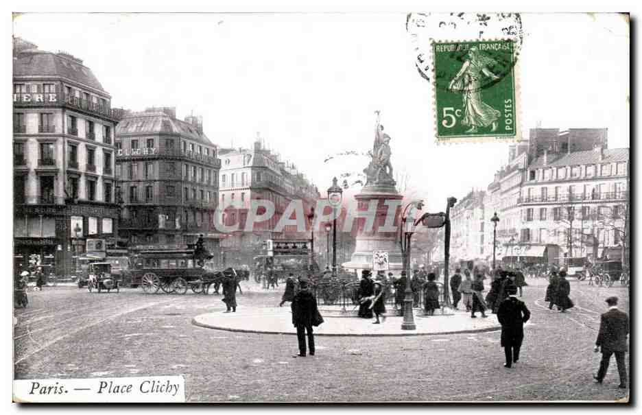 Paris CPA Le place Clichy