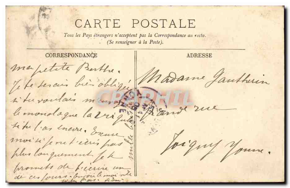 Paris CPA L'avenue du Bois de Boulogne — Rückseite