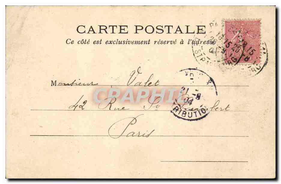 Paris CPA Les ports St Martin et St Denis — Rückseite