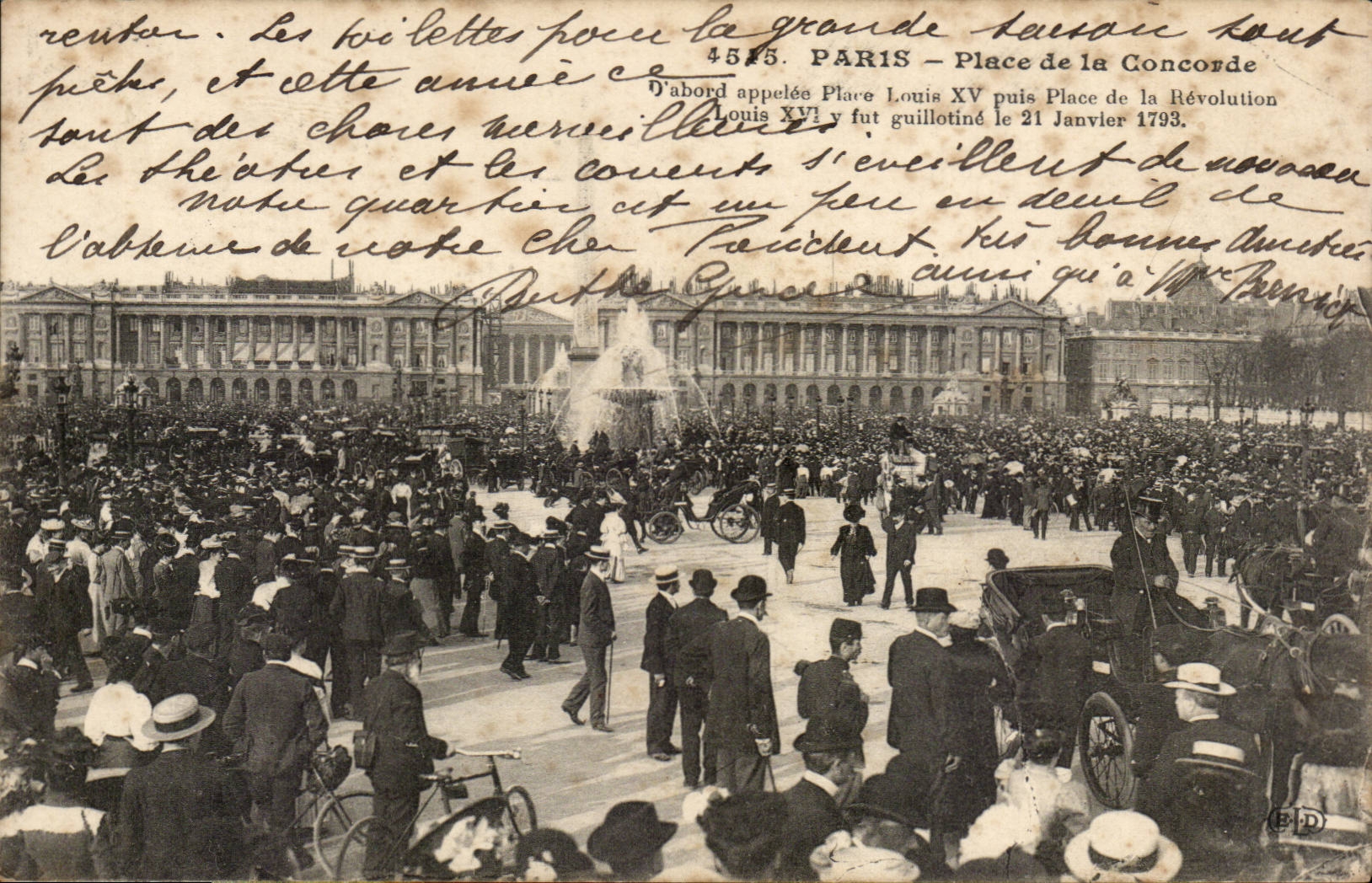 Parigi — Piazza della Concordia — Editore E.P.D. n°4545