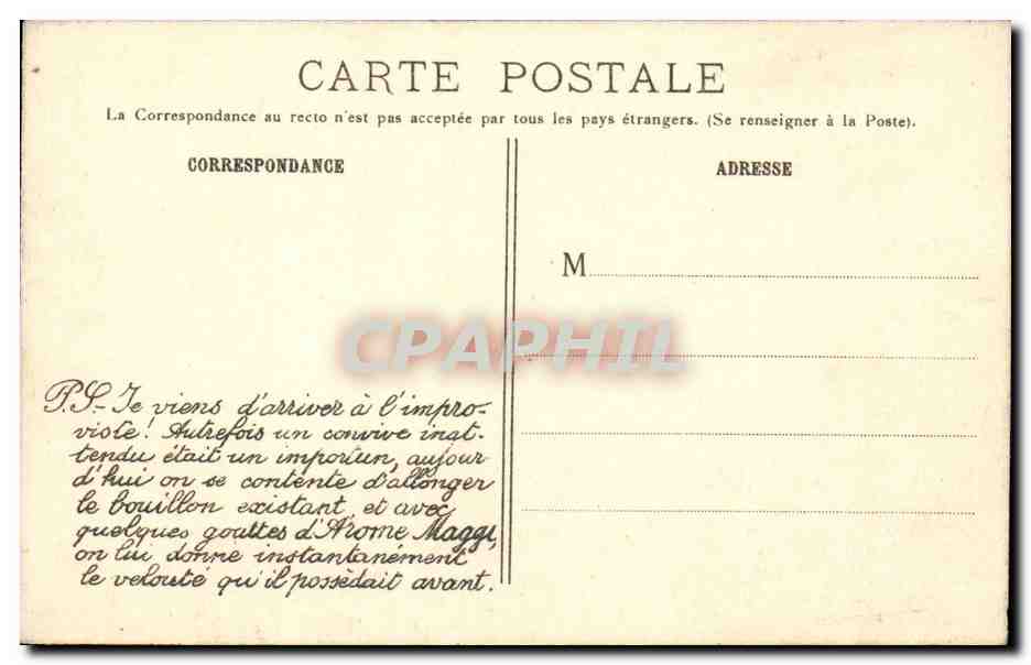 Paris CPA la place Vendome — Rückseite