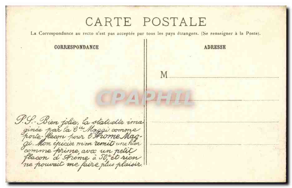 Paris CPA le palais du Trocadero — Rückseite