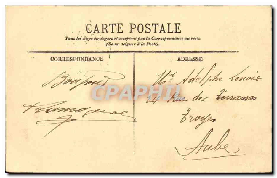 Paris CPA Boulevard des Italiens — Rückseite