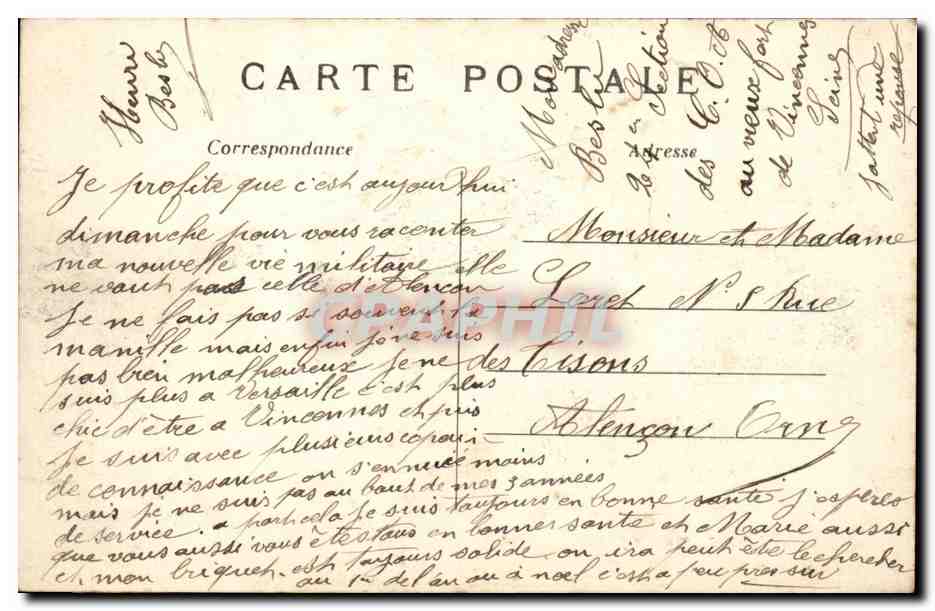 Parigi - I Campi Elyséi — vista di giardino con uomo in primo piano — C. M. n°1098 — Verso