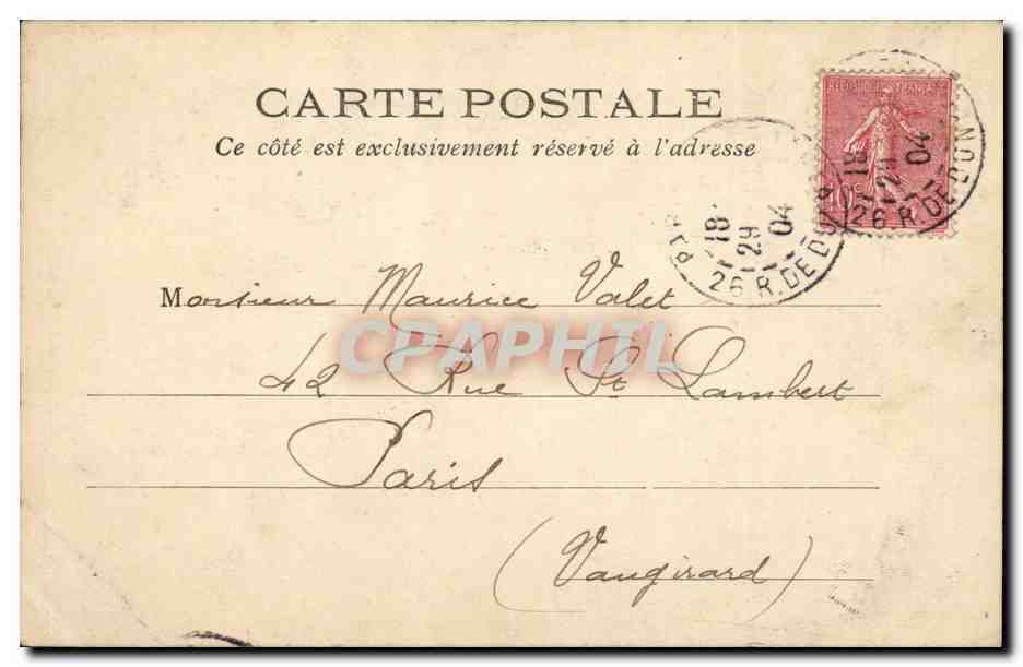 Paris CPA La Sorbonne — Rückseite