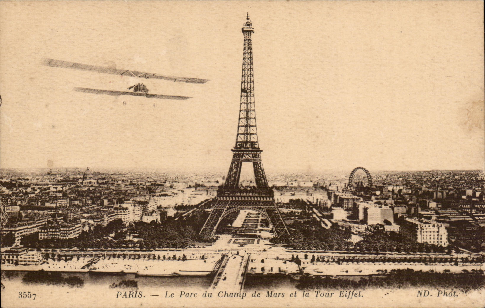 Paris — Le Parc du Champ de Mars et la Tour Eiffel — ND. Phot. n° 3557