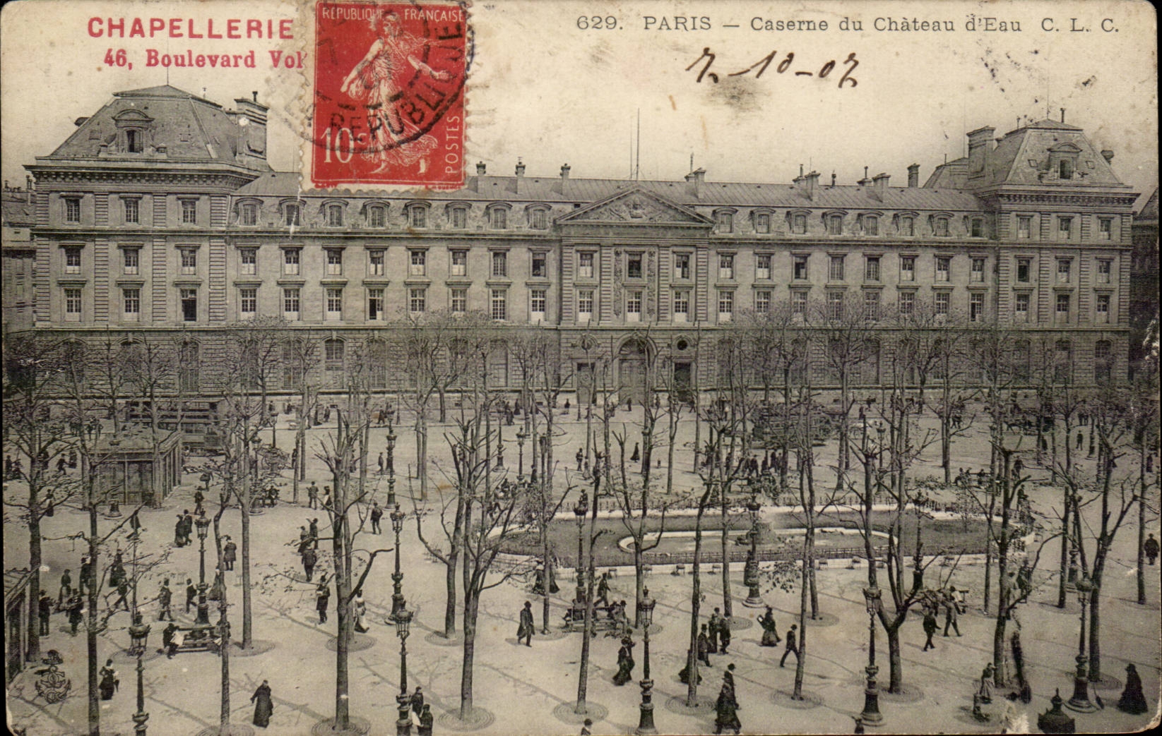 Paris CPA Caserne du chateau d'eau