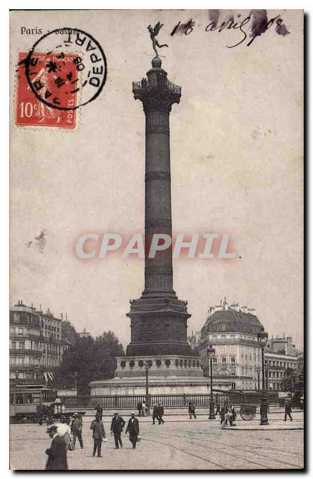 Paris CPA La place de la Bastille