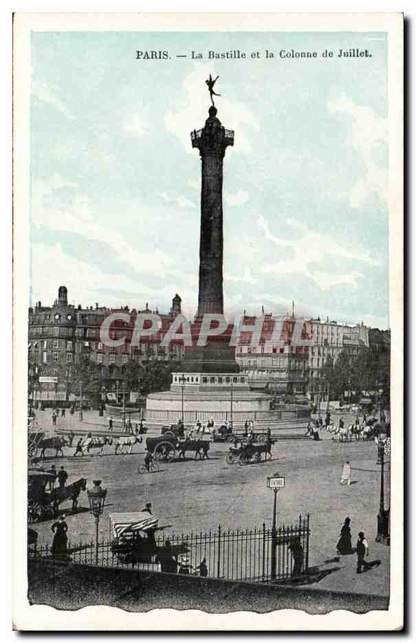 Paris CPA La place de la Bastille Colonne de Juillet