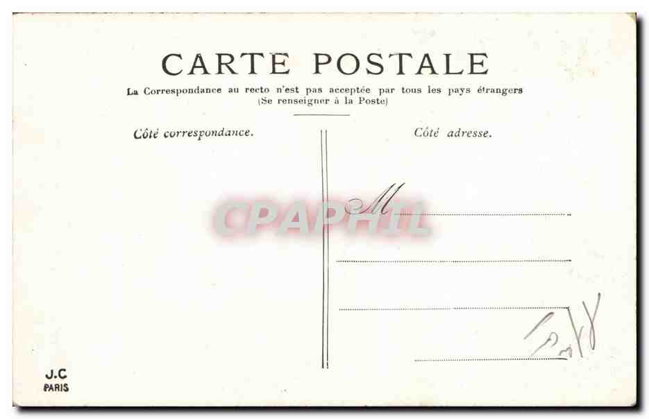 Paris CPA La place de la Bastille Colonne de Juillet — Rückseite