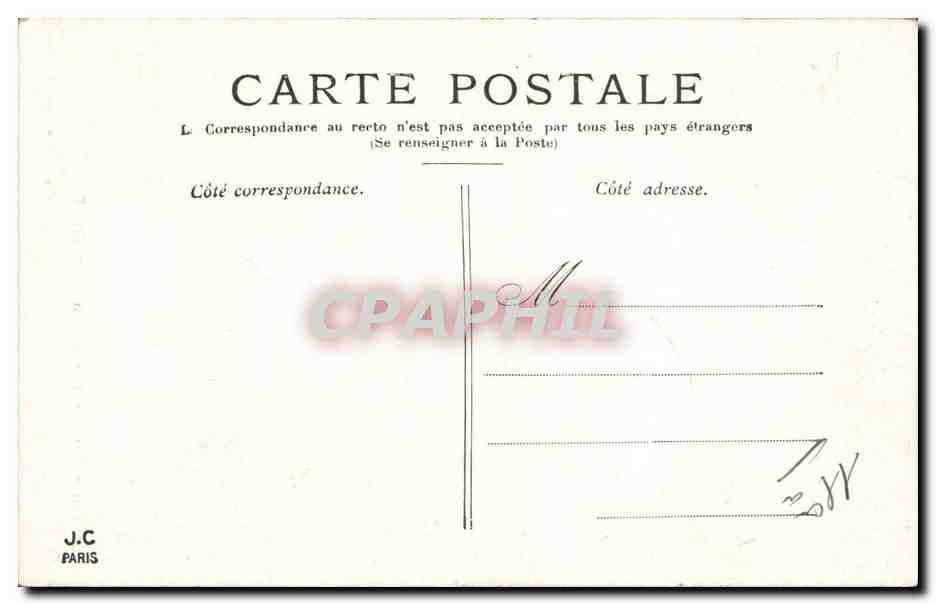 Paris CPA La Bastille et la colonne de Juillet — Rückseite