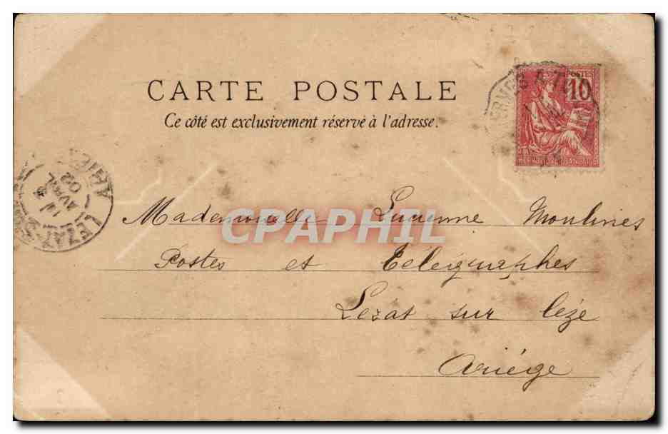 CPA Fantaisie Les Adieux — Rückseite