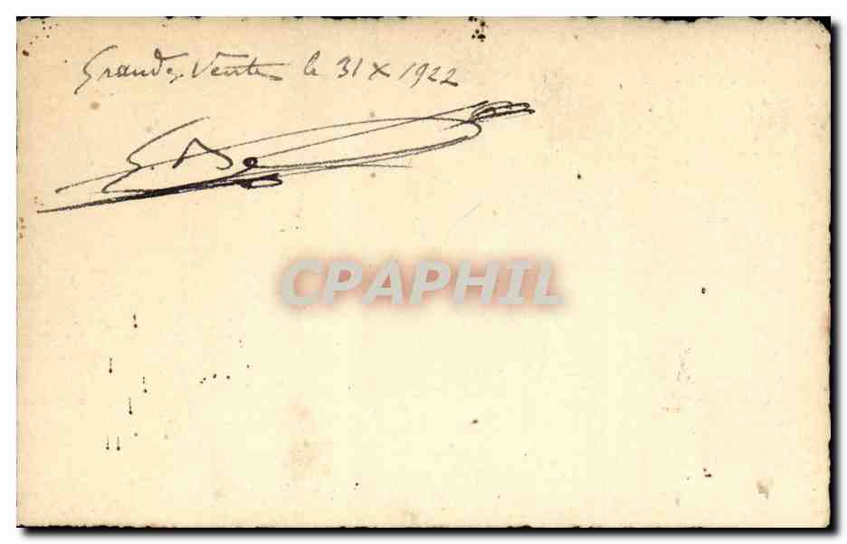 DESSIN format CPA Fleurs — Verso
