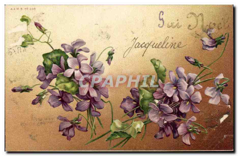 CPA Fantaisie Fleurs Jacqueline Gui Noel