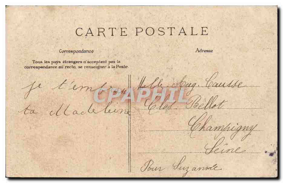CPA Fantaisie Enfant Les Pigeons — Rückseite