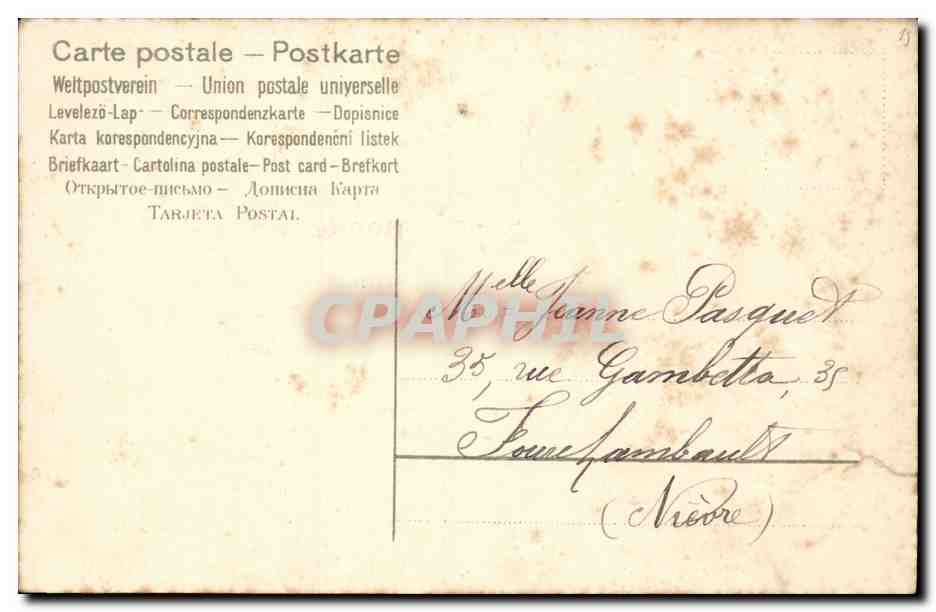 CPA Fantaisie Bonne annee — Rückseite