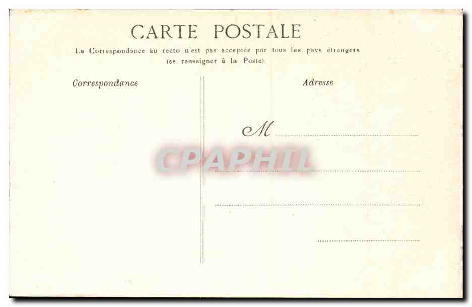 Palacio de Fontainebleau — Paseo Ovalado y Baptisterio — G. B. N. G. Fontainebleau — Reverso