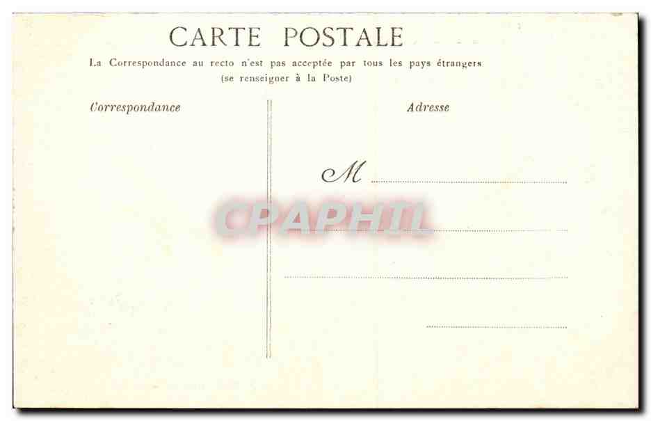 Palais de Fontainebleau — Terrasse de l'Étang des Carpes — éditeur non visible — Verso