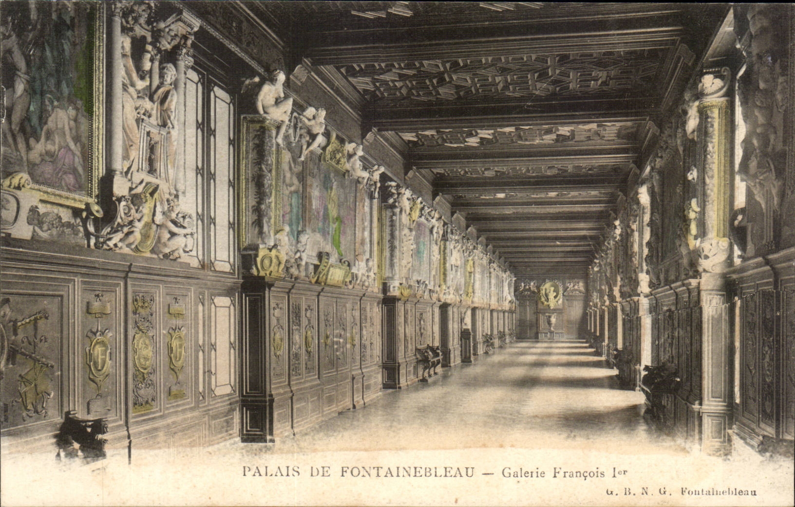 CPA Palais de Fontainebleau Galerie Francois 1er