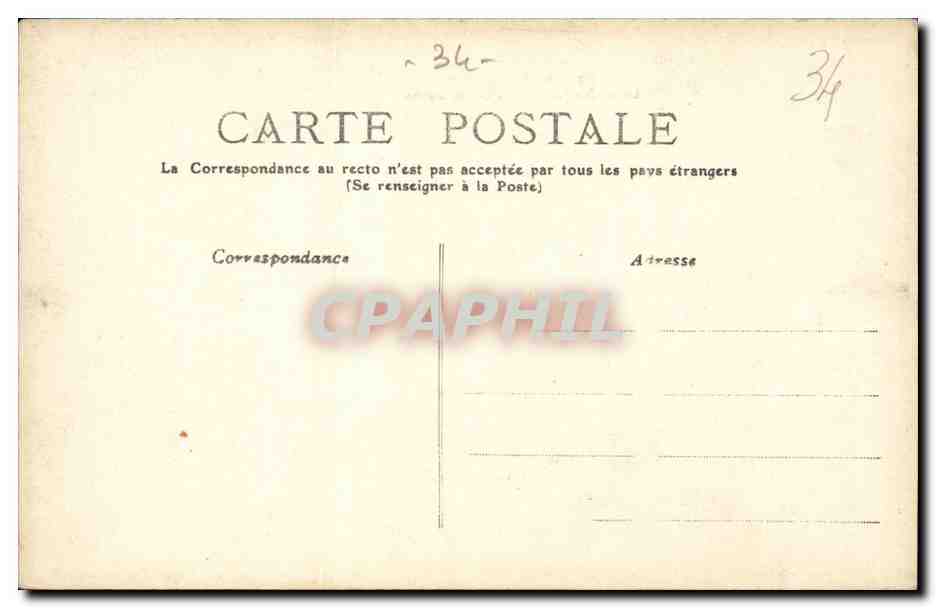 CPA Montpellier Le musee Fabre et le grand lycee — Back