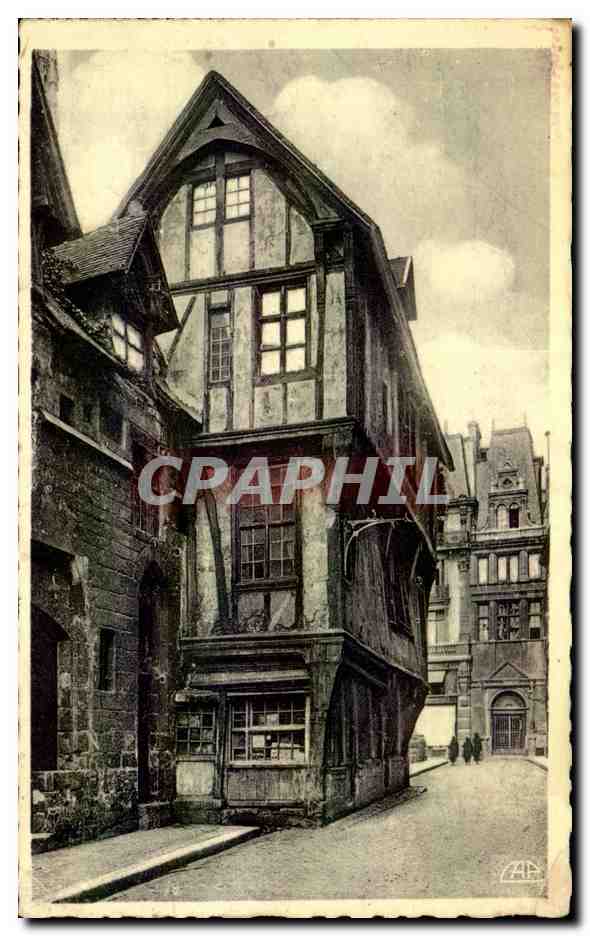CPA Rouen Maison du 15eme er rue Saint Romin