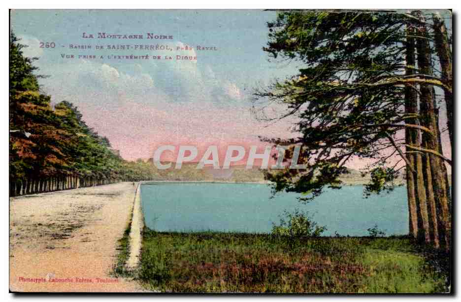 La Montagne Noire — Bassin de Saint-Perréol, près Réval — Phototypie Labouche Frères, Toulouse