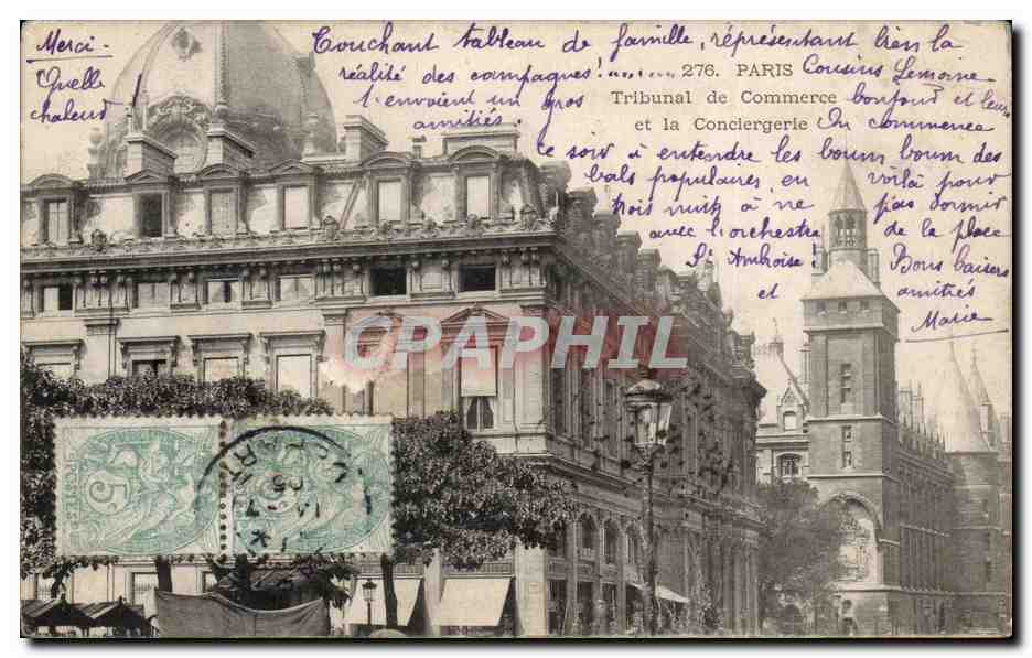 Paris CPA Tribunal de commerce et la conciergerie