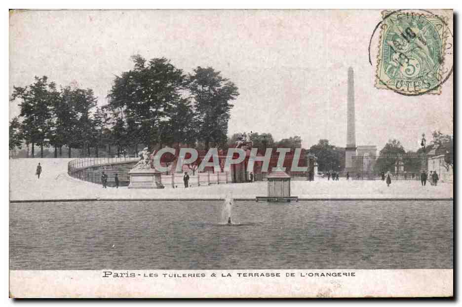 Paris CPA Les Tuileries et la terrasse de l'Orangerie