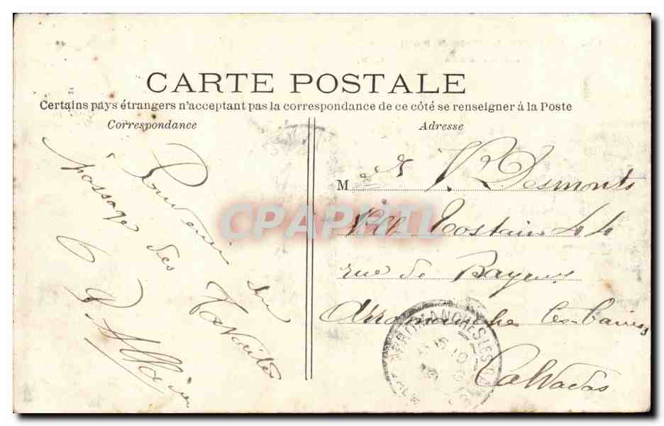 Paris CPA Bois de Boulogne La cascade — Rückseite