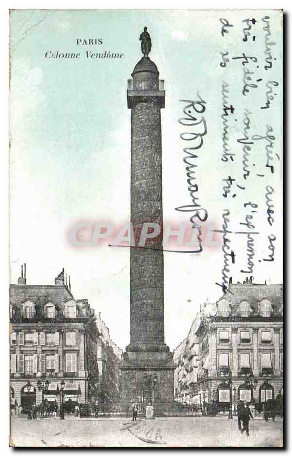 Paris CPA Colonne Vendome
