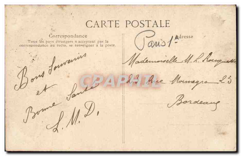 Paris CPA Saint Germain l'auxerrois — Rückseite