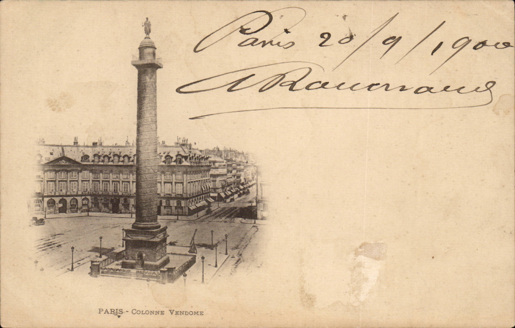 Paris CPA Colonne Vendome