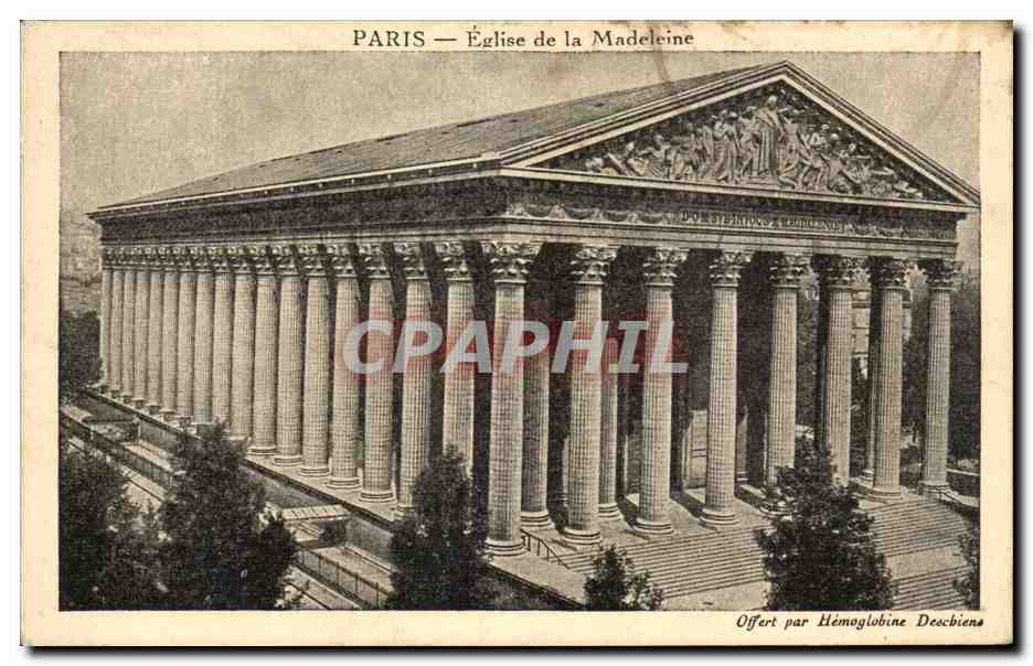 Paris CPA Eglise de la madeleine
