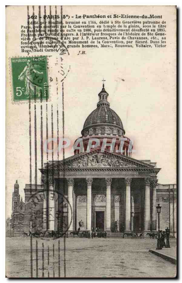 Paris CPA Le Pantheon et Saint Etienne du Mont