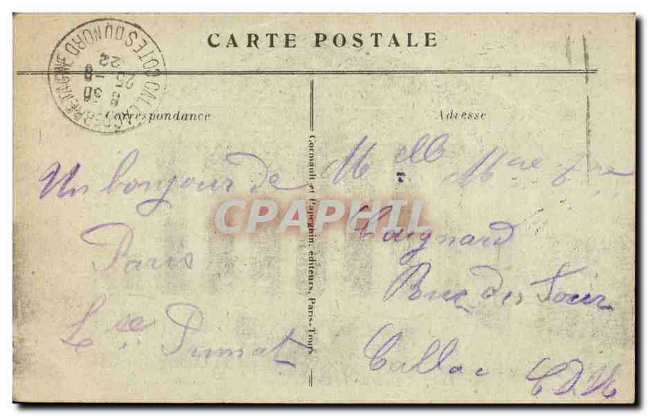 Paris CPA Eglise de la Madeleine  — Verso