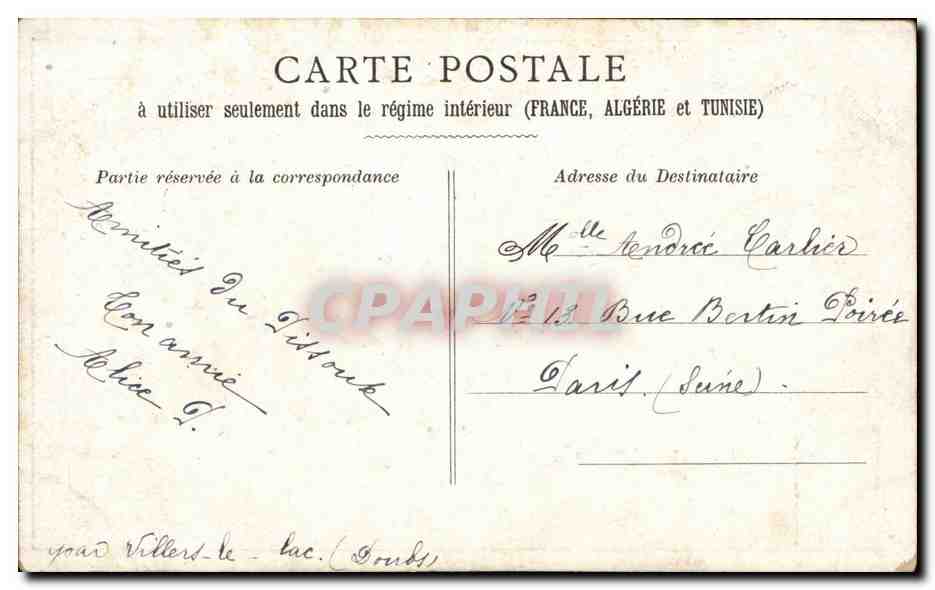 CPA Fantaisie Femme Petite mere cerie donne moi des bonbons — Verso