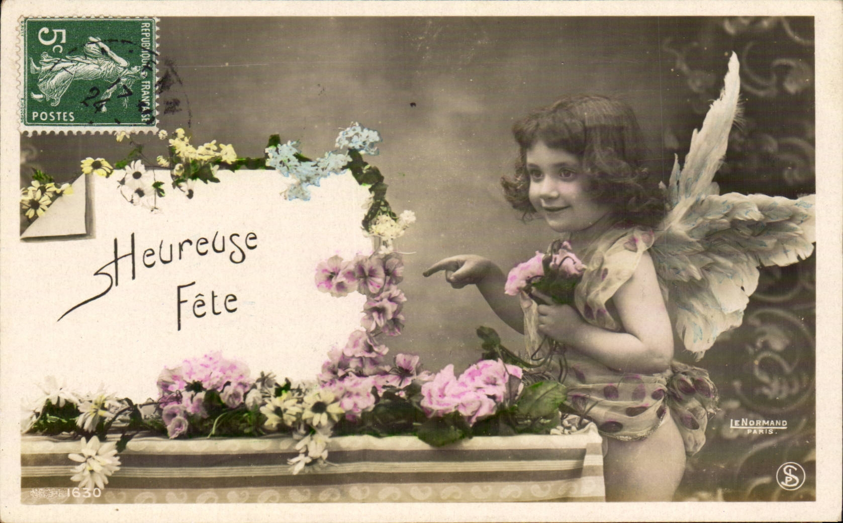 CPA Fantaisie Enfant Heureuse fete 